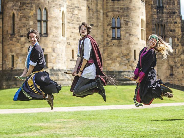 Broomstick-riding lesson at Alnwick Castle